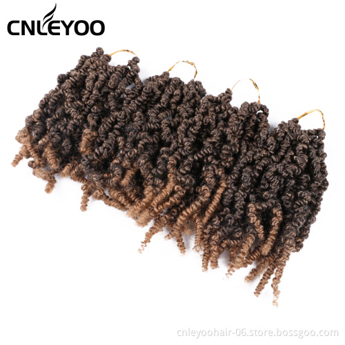 10 Inch Spring Senegalese Twist Crochet Hair For Women Mixed Light Brown Pre-twisted Spring Crochet Braids For Beauty